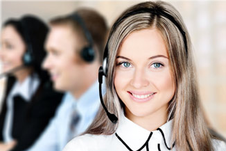 Call center agent in contact center.