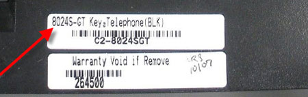 Label for a Comdial phone.