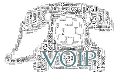 PBX, VoIP, telephone word cloud.