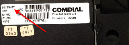 Comdial 8012S-GT phone tag.