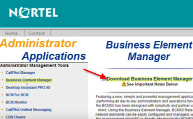 How to Connect to the Nortel/Avaya BCM50
