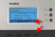 Yealink SIP phone defaulting configuration.