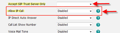 Yealink settings for preventing SIP scans.